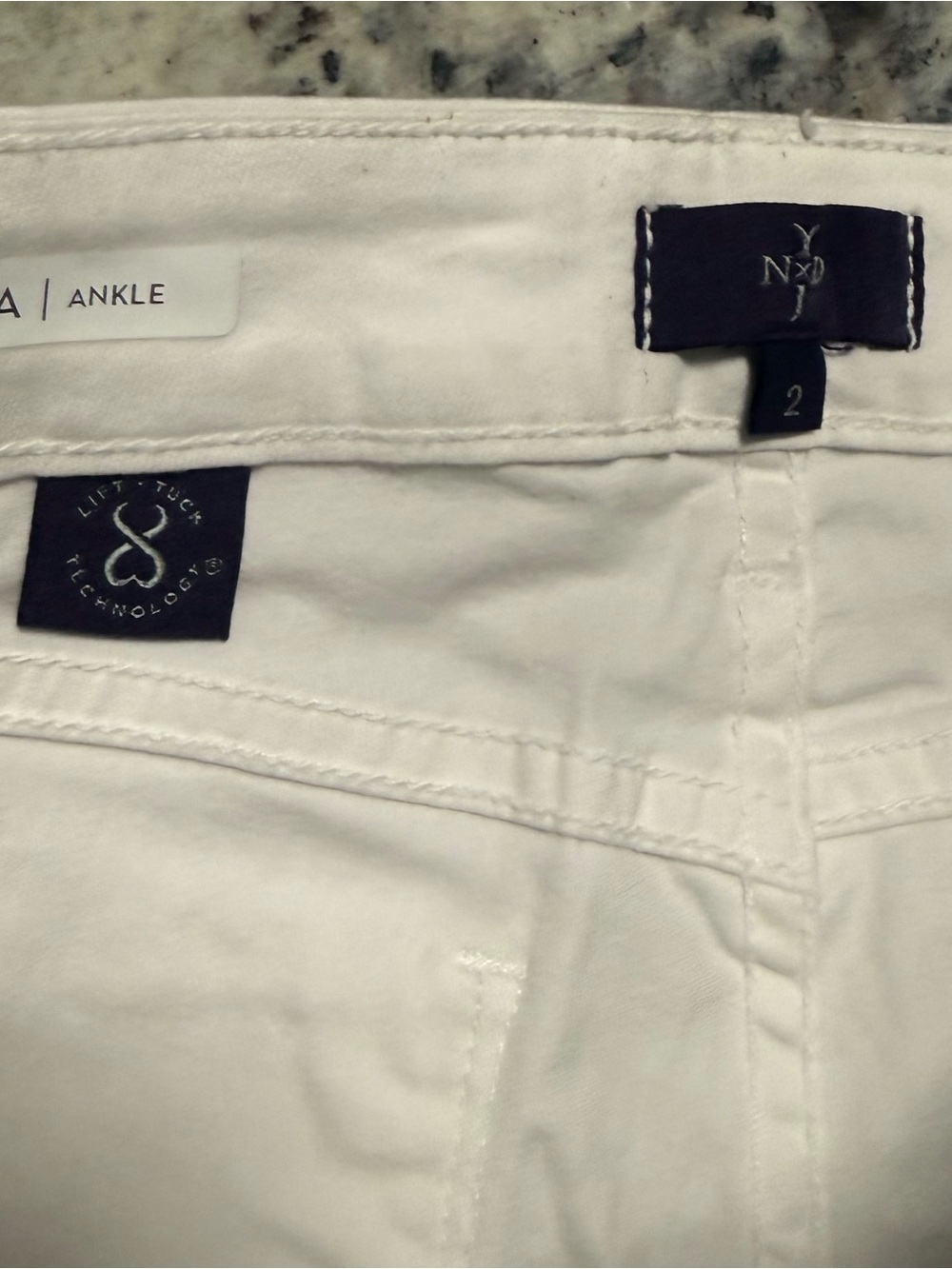 NYDJ Clarissa Optic White Ankle Jeans Size 2 - Picture 6 of 6